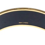 Hermes Enamel Bangle Brown Gold Bracelet — view 6