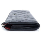 Chanel Caviar Quilted Round Zip Wallet Black — view 3