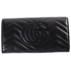Gucci GG Marmont Bifold Wallet Black Leather — view 2
