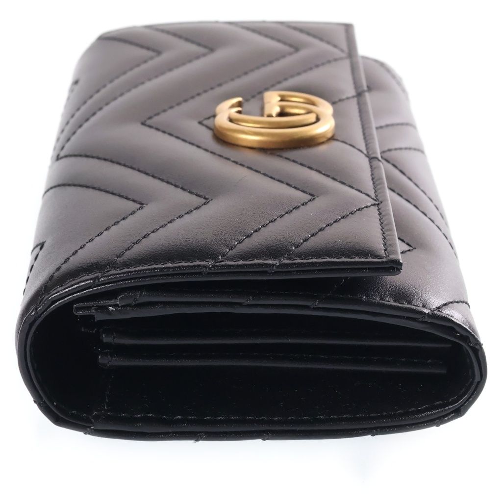 Gucci GG Marmont Bifold Wallet Black Leather — view 3