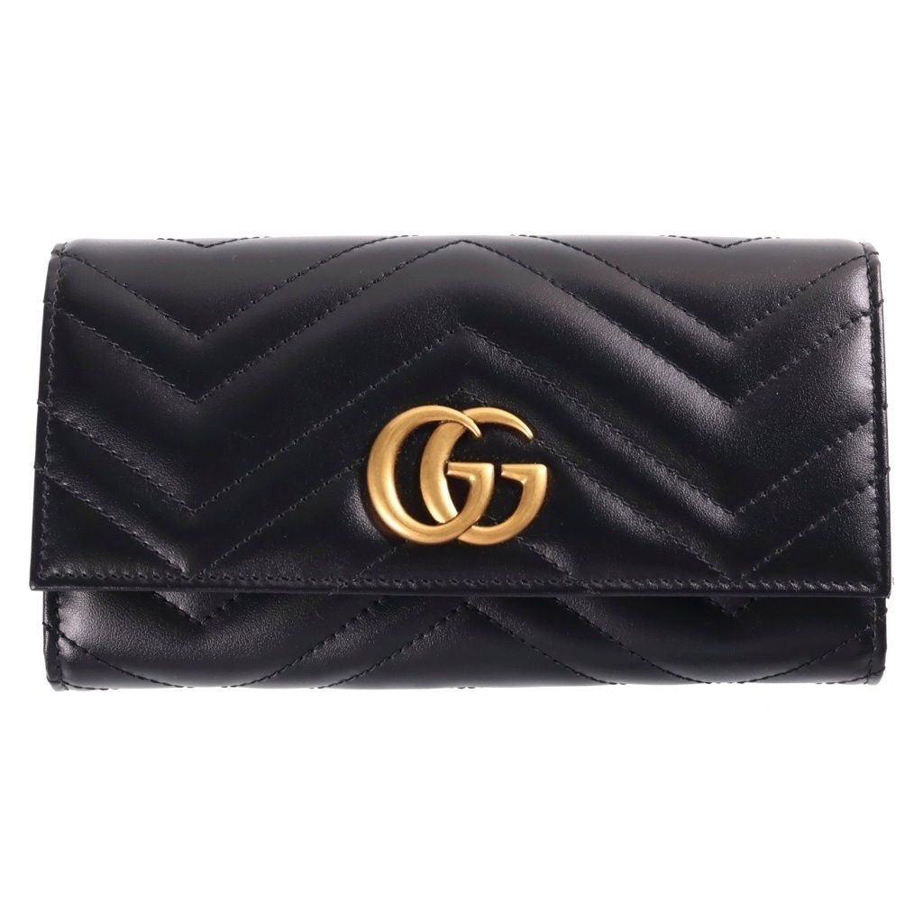 Gucci GG Marmont Bifold Wallet Black Leather