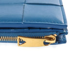 Bottega Veneta Kishi Intrecciato Bifold Wallet Blue — view 6