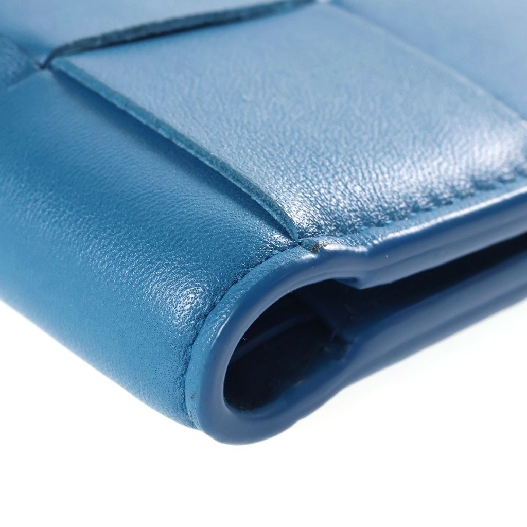 Bottega Veneta Kishi Intrecciato Bifold Wallet Blue — view 5