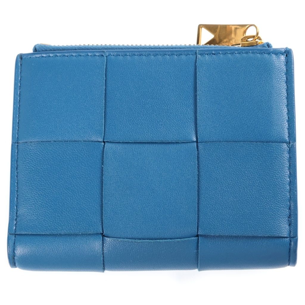 Bottega Veneta Kishi Intrecciato Bifold Wallet Blue — view 2
