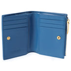Bottega Veneta Kishi Intrecciato Bifold Wallet Blue — view 4