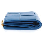Bottega Veneta Kishi Intrecciato Bifold Wallet Blue — view 3