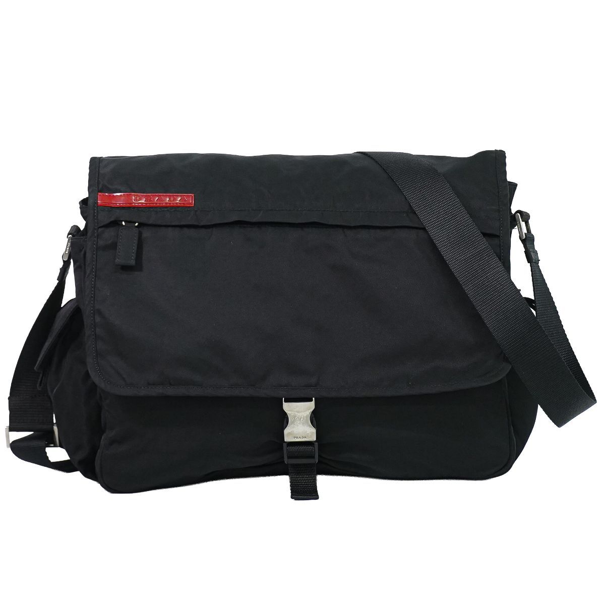 Prada Sports Line Shoulder Bag Pochette Nylon Black