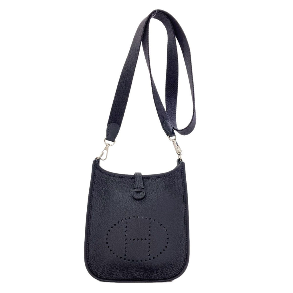 Hermes Evelyne TPM Silver Shoulder Bag Taurillon