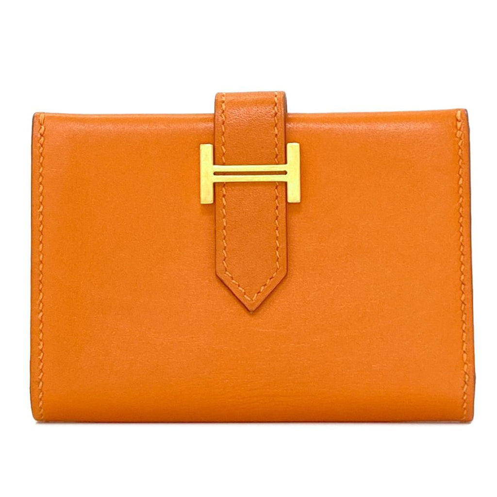 Hermes Bearn Gold Card Case Calfskin