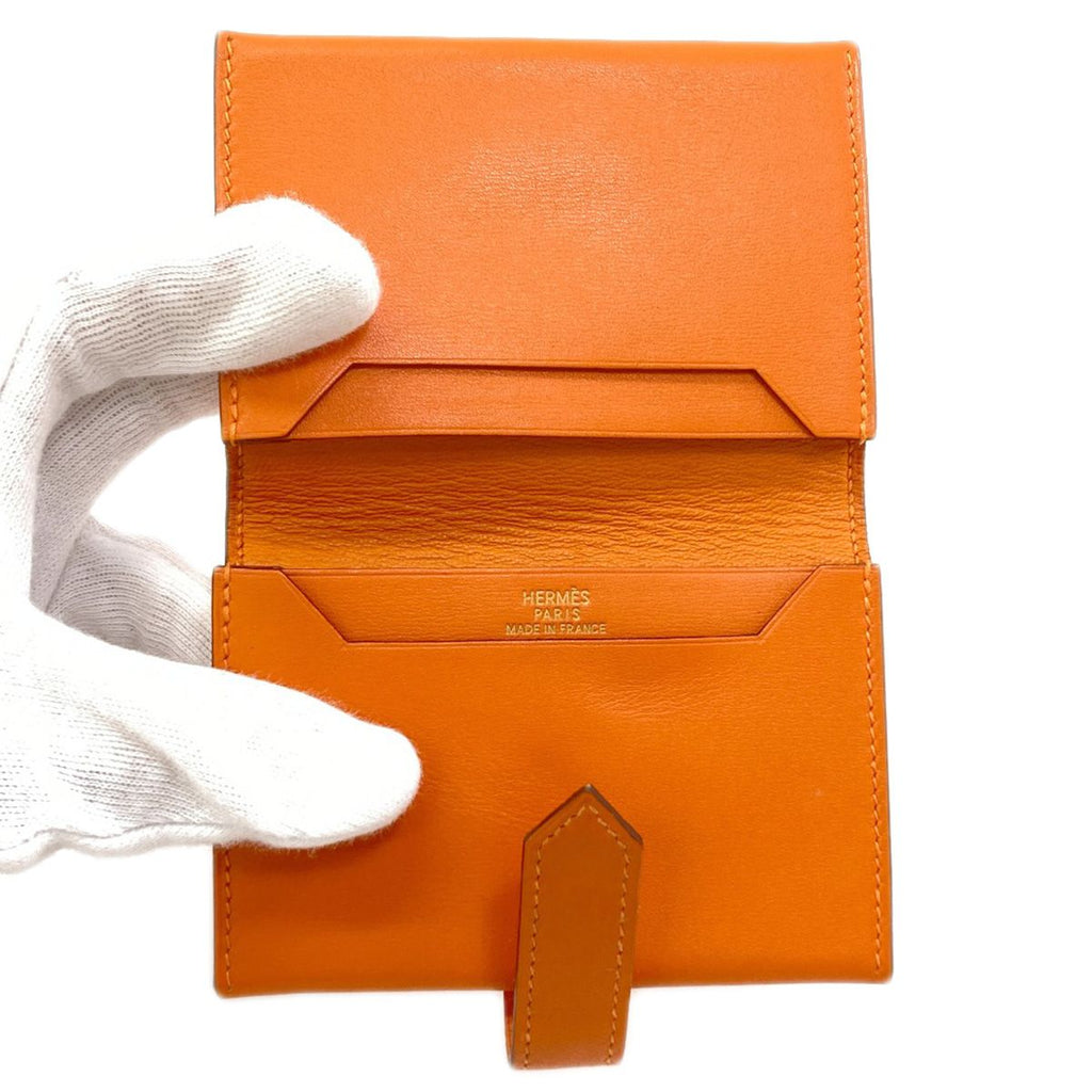 Hermes Bearn Gold Card Case Calfskin — view 4
