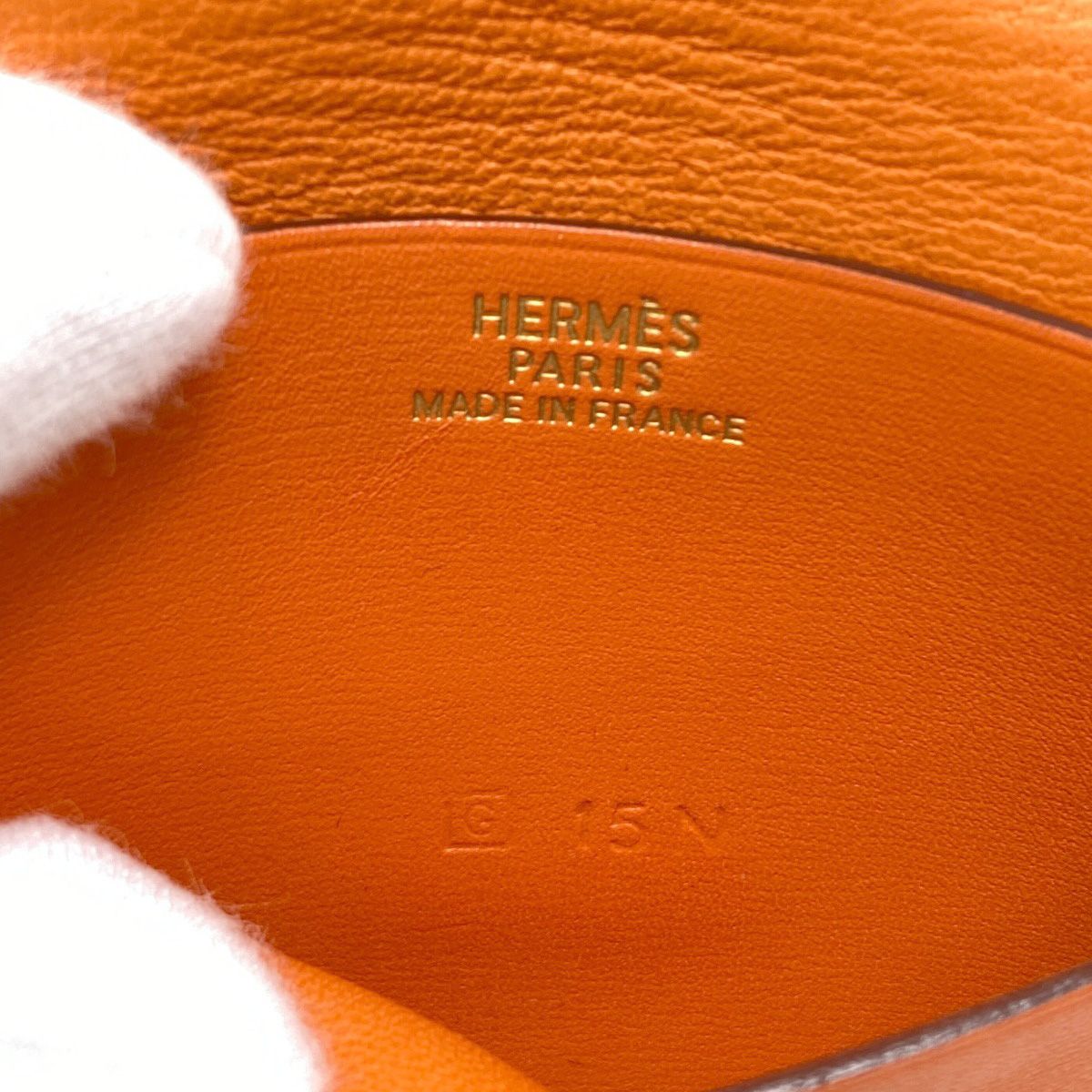 Hermes Bearn Gold Card Case Calfskin — view 7