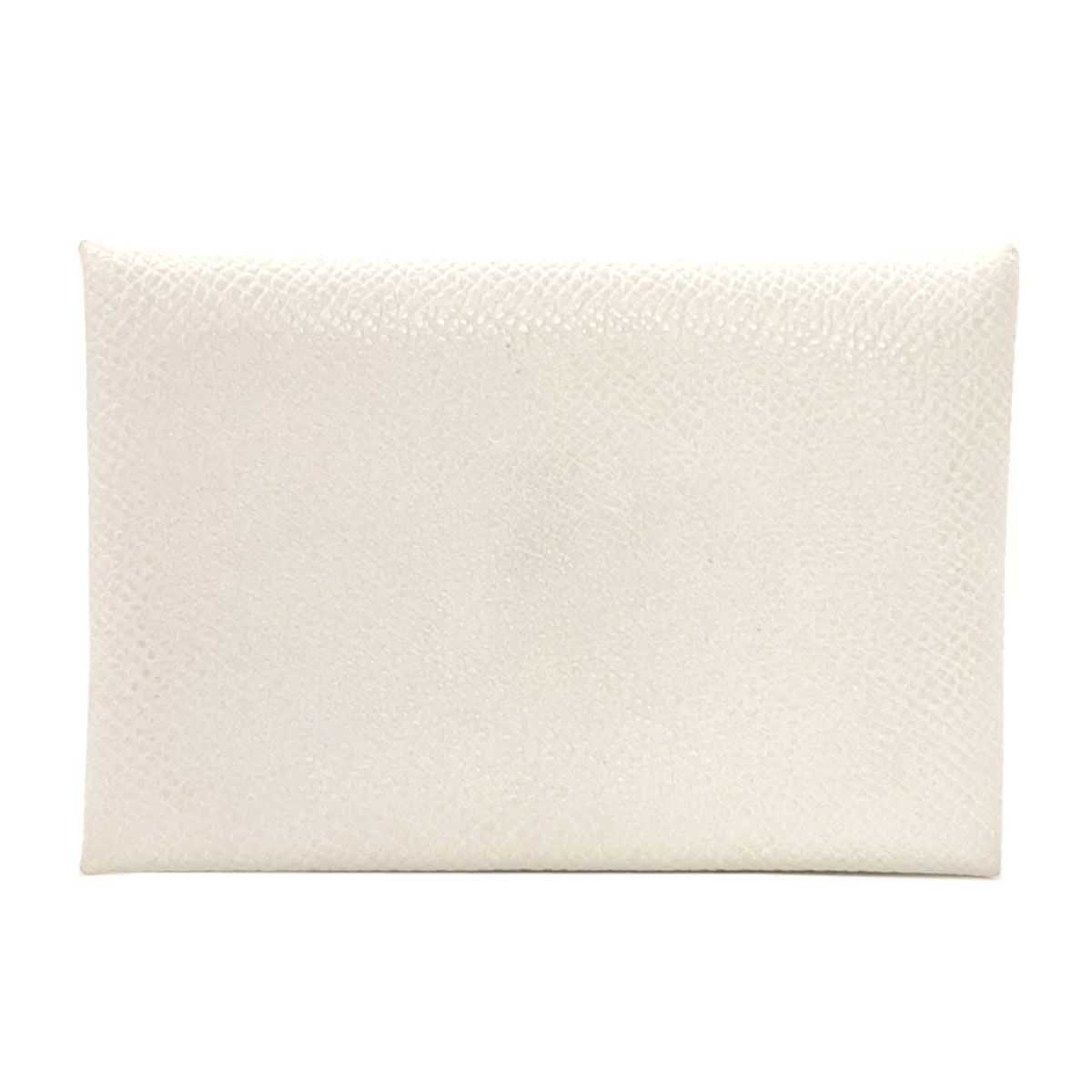 Hermes Calvi Silver Card Case Epsom