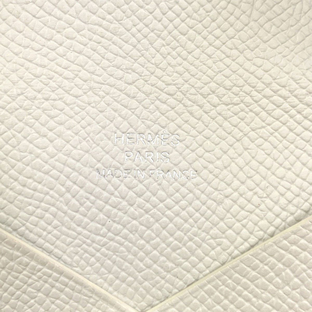 Hermes Calvi Silver Card Case Epsom — view 7