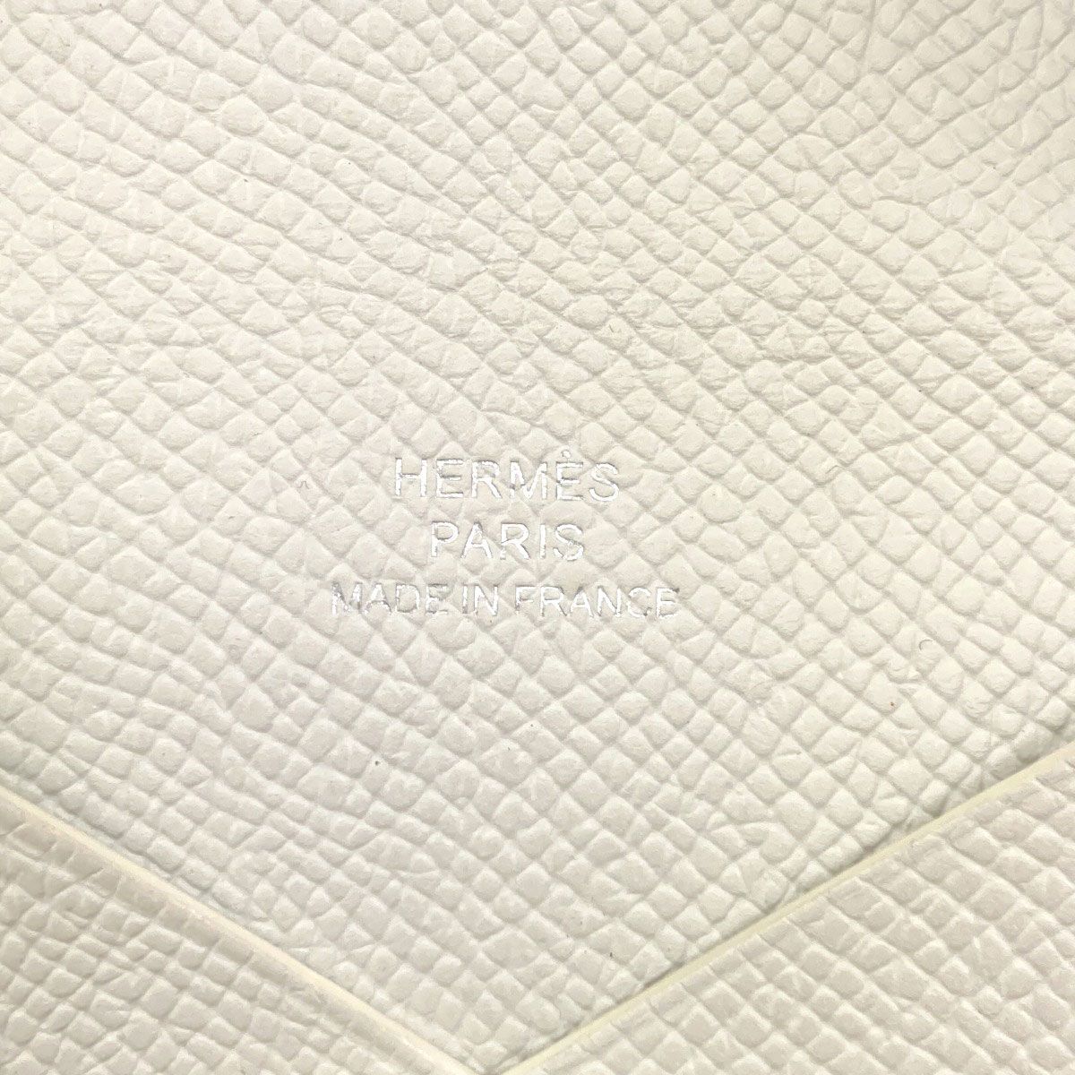 Hermes Calvi Silver Card Case Epsom — view 7