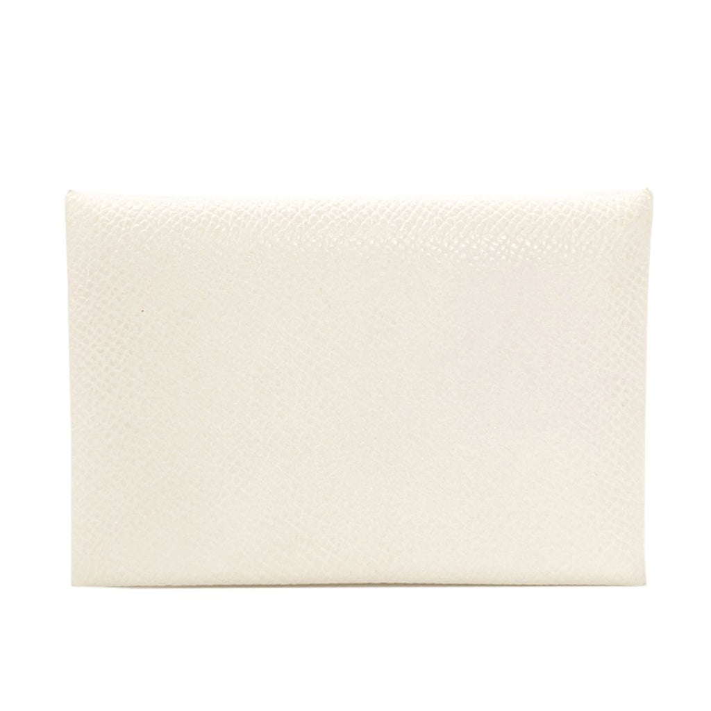 Hermes Calvi Silver Card Case Epsom — view 2