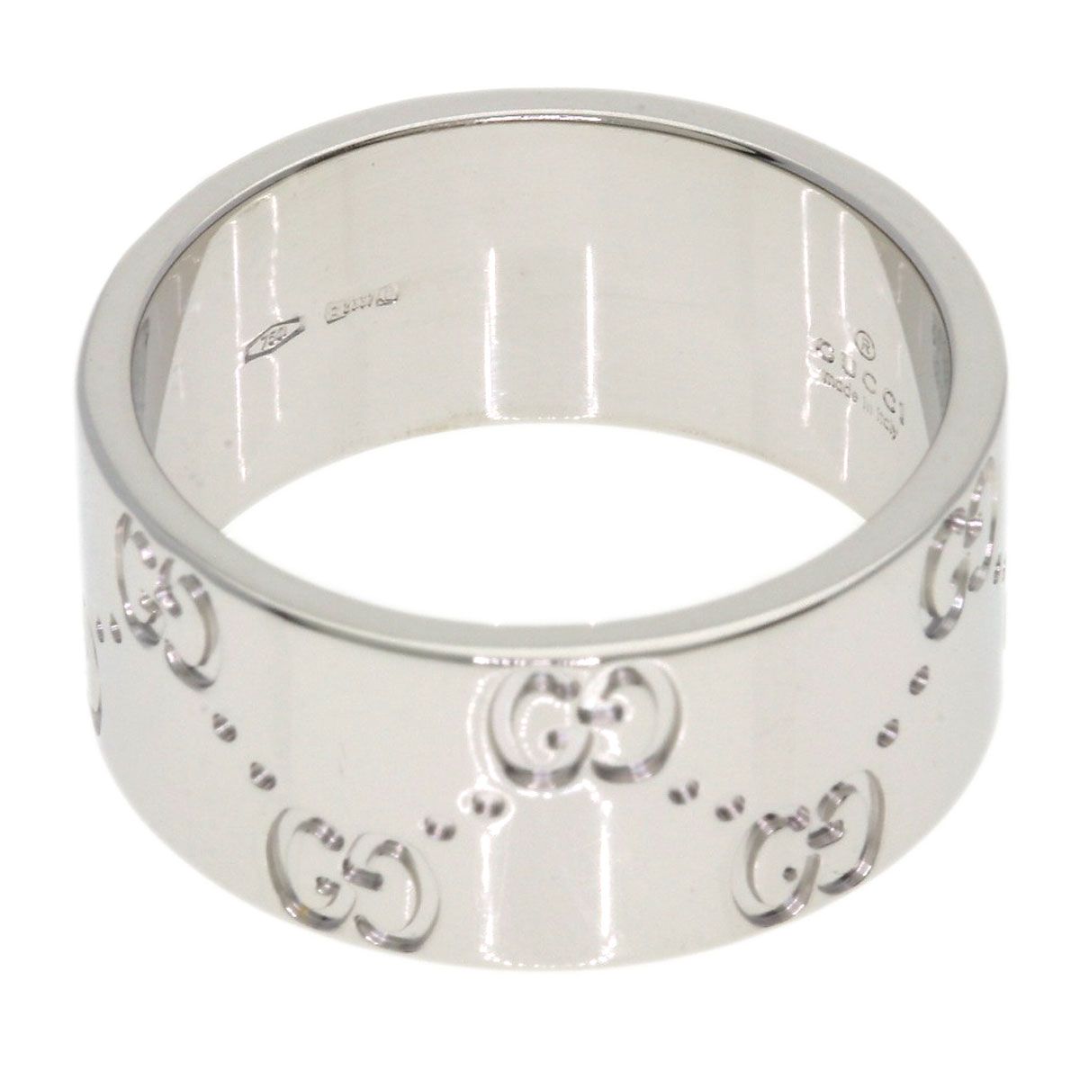 Gucci Icon Wide Ring 18k White Gold — view 4