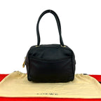 Loewe Vintage Anagram Logo Stamp Nappa Leather Mini Handbag Black