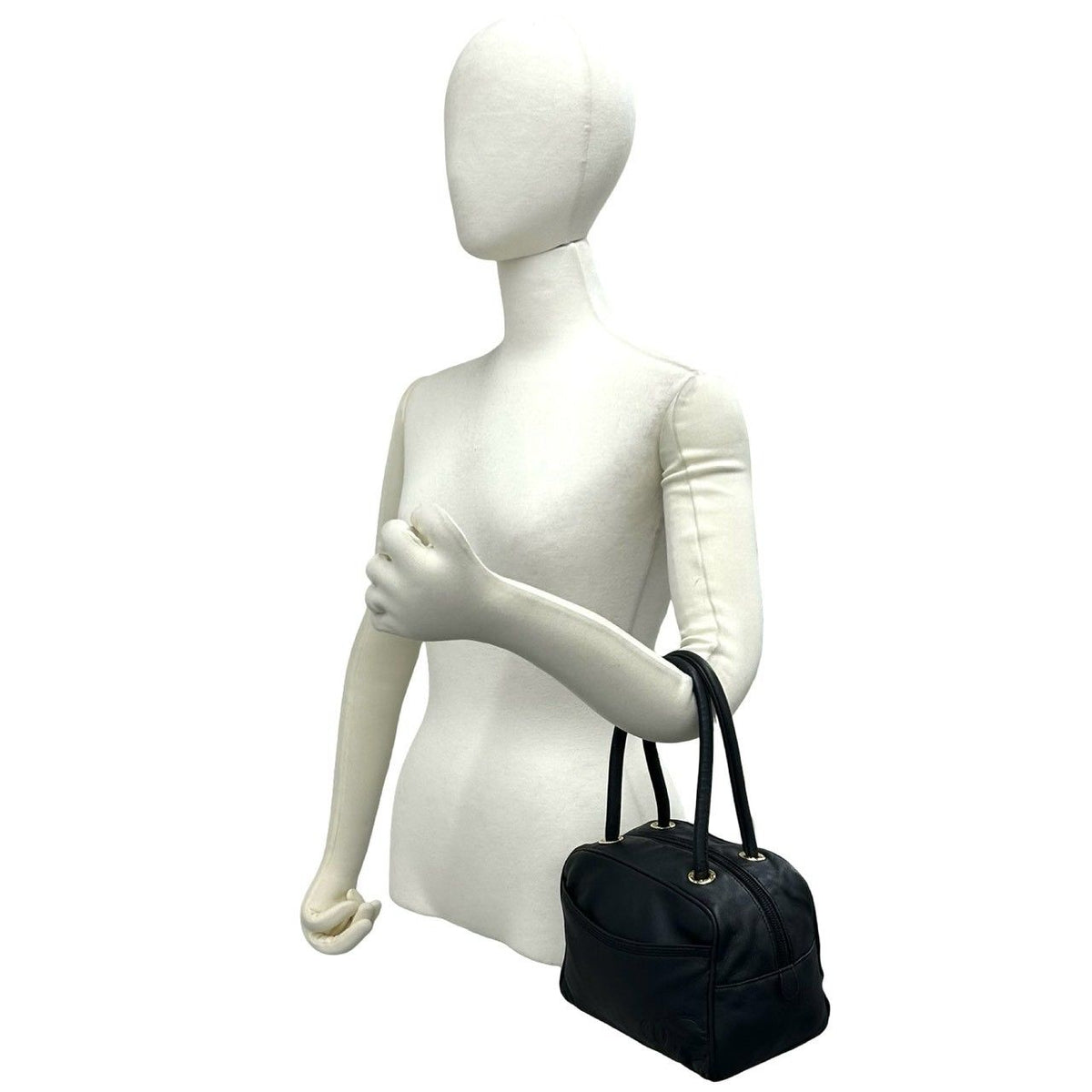 Loewe Vintage Anagram Logo Stamp Nappa Leather Mini Handbag Black — view 2