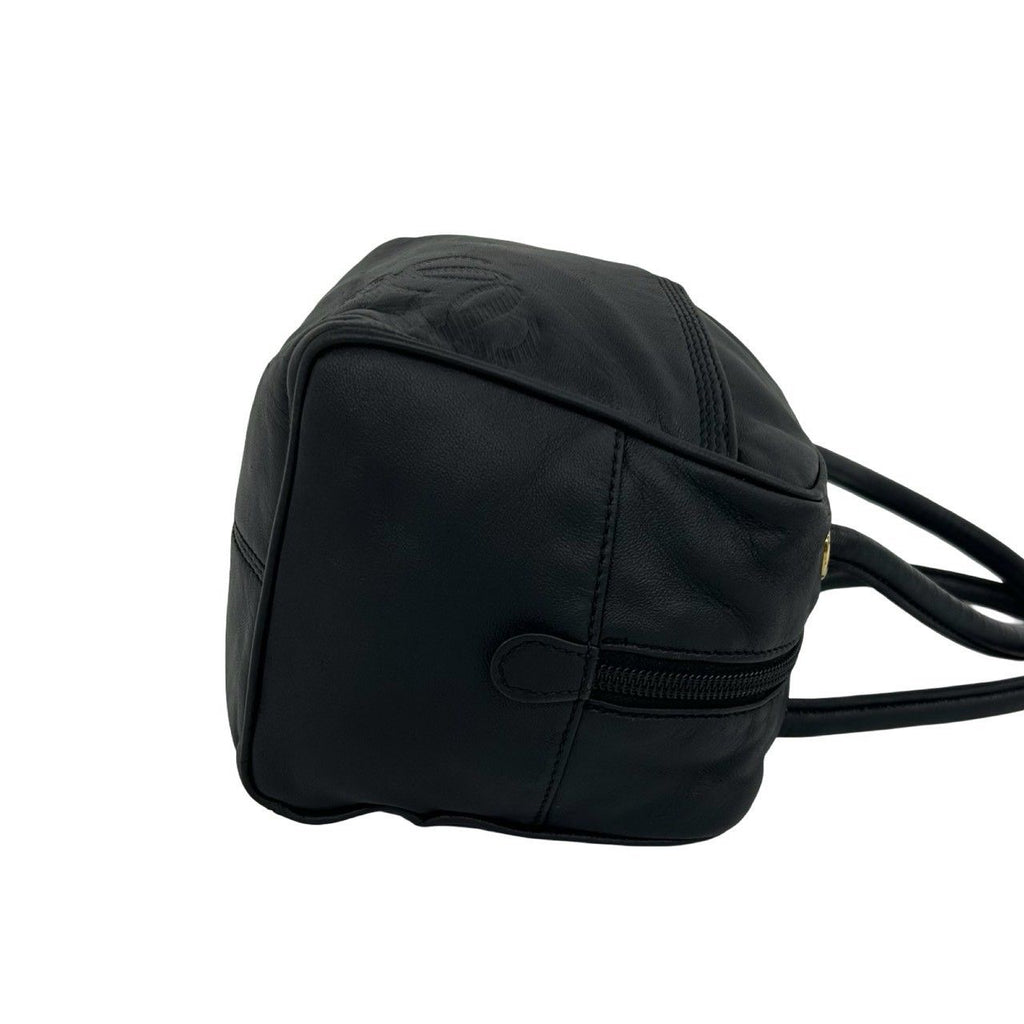 Loewe Vintage Anagram Logo Stamp Nappa Leather Mini Handbag Black — view 6