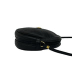Gucci Vintage Interlocking G Leather Shoulder Bag Black — view 6