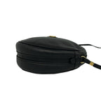 Gucci Vintage Interlocking G Leather Shoulder Bag Black — view 8
