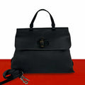 Gucci Daily Bamboo Leather 2-Way Shoulder Bag Mini Tote Black