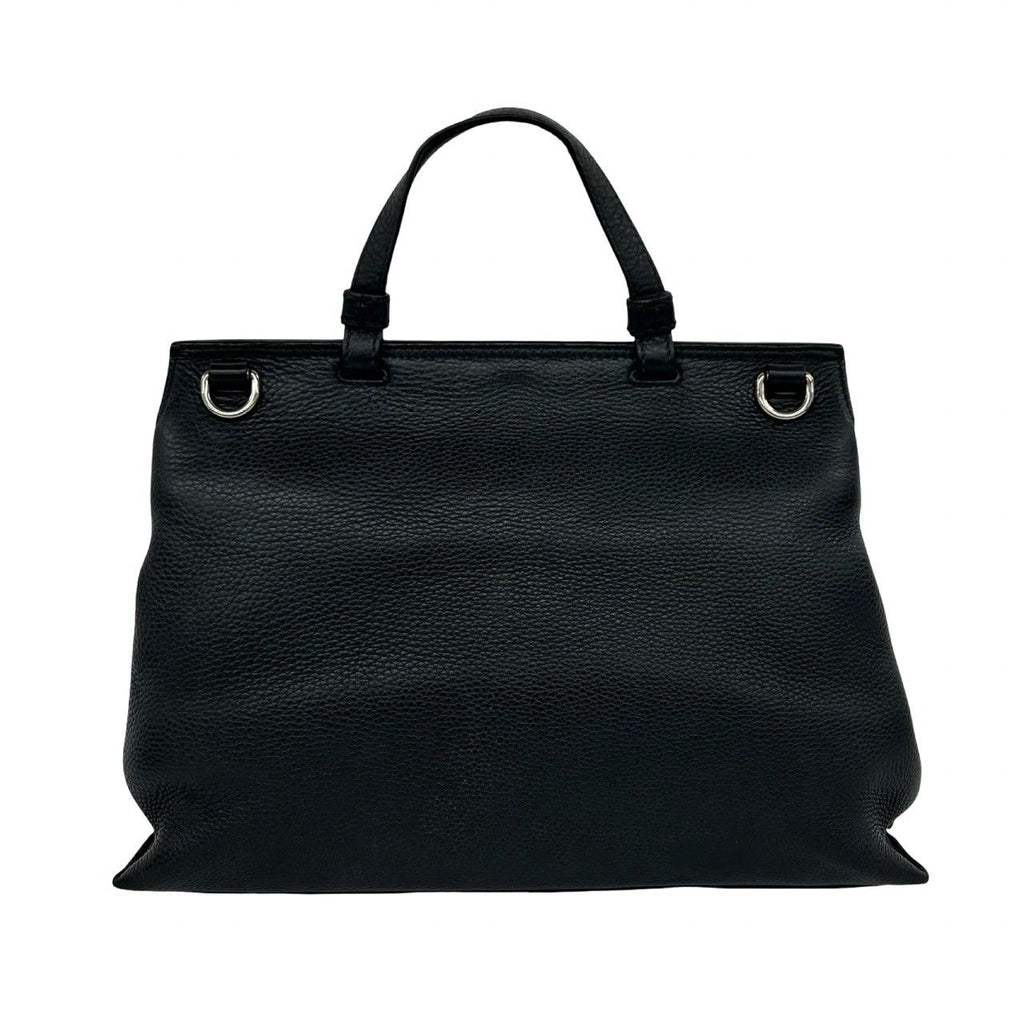 Gucci Daily Bamboo Leather 2-Way Shoulder Bag Mini Tote Black — view 3