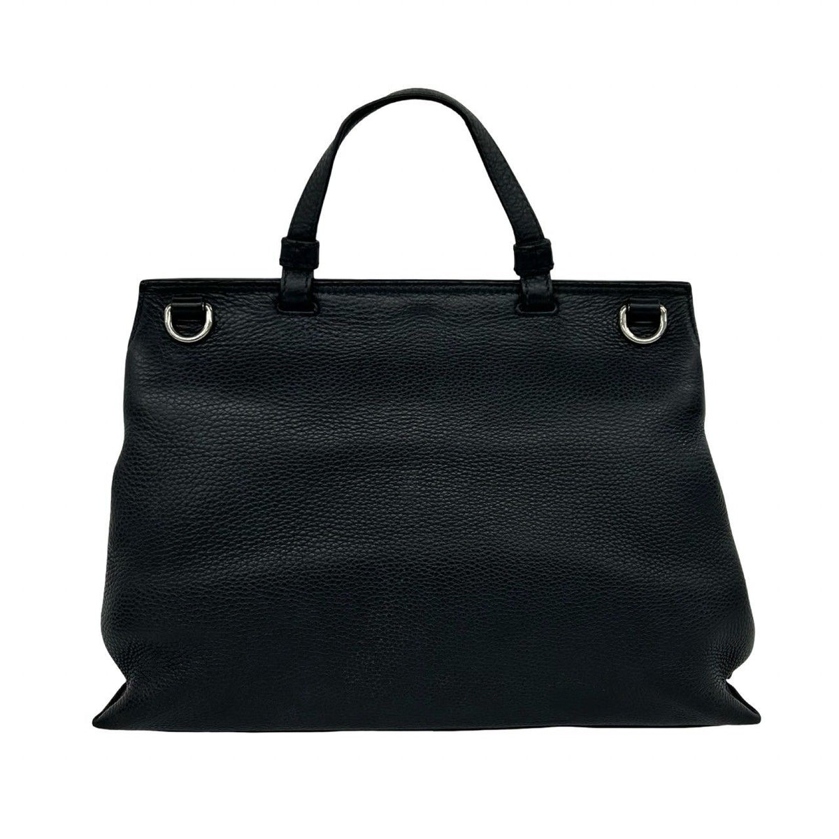 Gucci Daily Bamboo Leather 2-Way Shoulder Bag Mini Tote Black — view 3