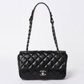 Chanel Quilted 25 Chain Bag CC Logo Lambskin Perforated Leather