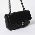 Chanel Quilted 25 Chain Bag CC Logo Lambskin Perforated Leather — view 3