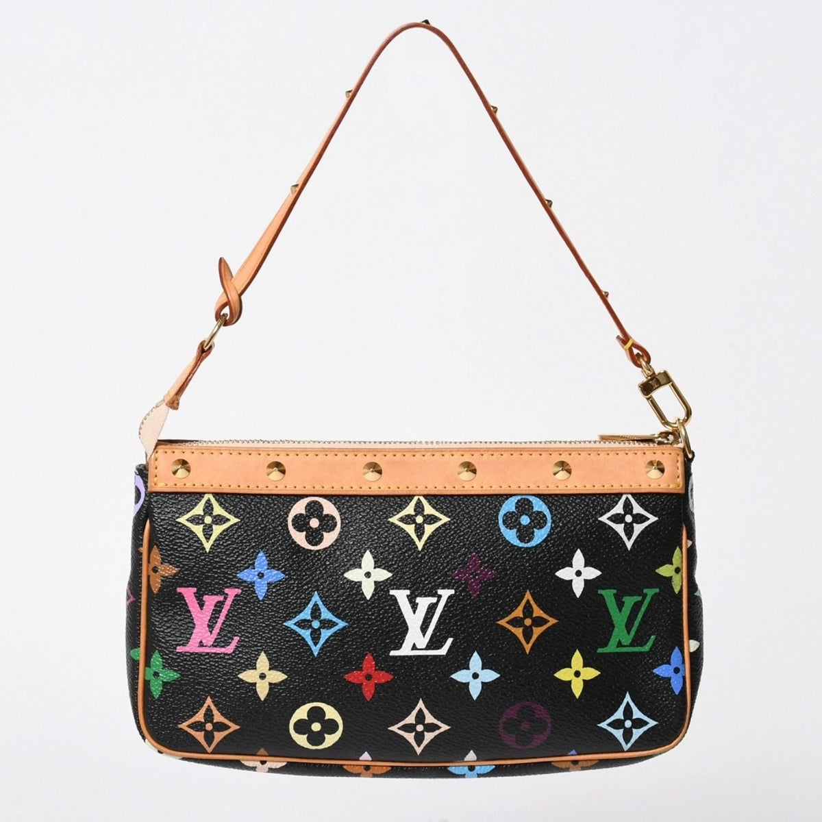 Louis Vuitton Pochette Accessoires Pouch Monogram Multicolor Black — view 2