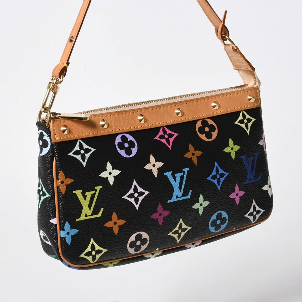 Louis Vuitton Pochette Accessoires Pouch Monogram Multicolor Black — view 3