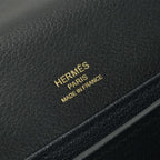 Hermes Sac Roulis Mini Shoulder Bag Evercolor Noir Blue Indigo Black Navy — view 8