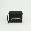 Hermes Sac Roulis Mini Shoulder Bag Evercolor Noir Blue Indigo Black Navy