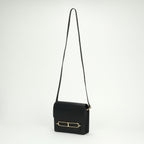 Hermes Sac Roulis Mini Shoulder Bag Evercolor Noir Blue Indigo Black Navy — view 2