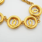 Chanel Bracelet Vintage CC Logo Round Circle Gold Plated — view 6