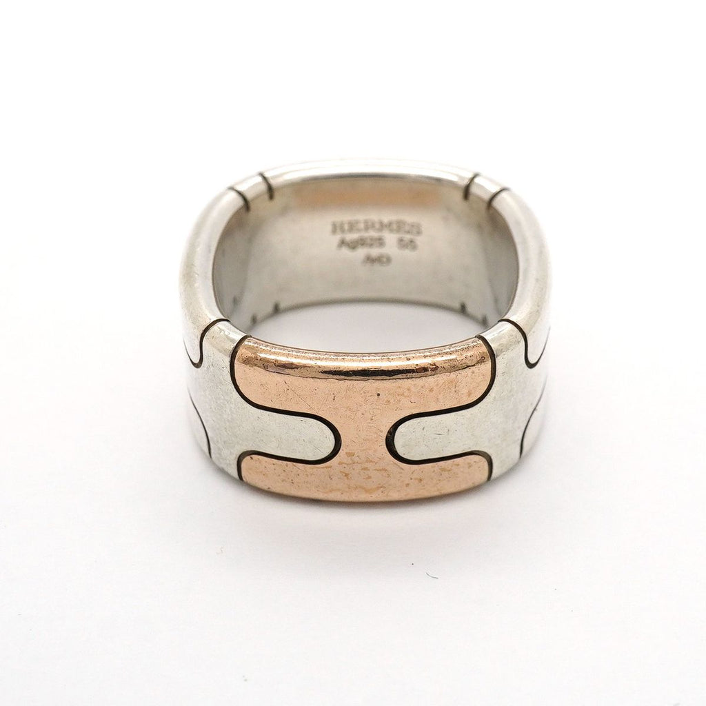 Hermes Ring Hercules 925 Sterling Silver Blanc — view 3