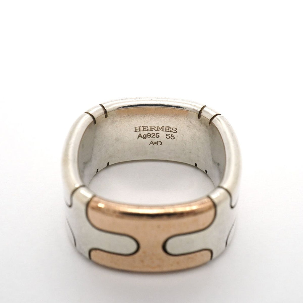 Hermes Ring Hercules 925 Sterling Silver Blanc — view 4