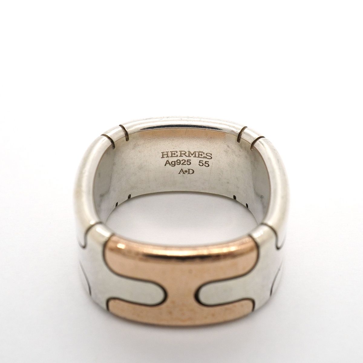 Hermes Ring Hercules 925 Sterling Silver Blanc — view 4