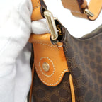 Celine Shoulder Bag Macadam Brown Gold — view 6