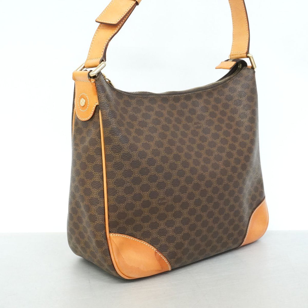 Celine Shoulder Bag Macadam Brown Gold — view 2