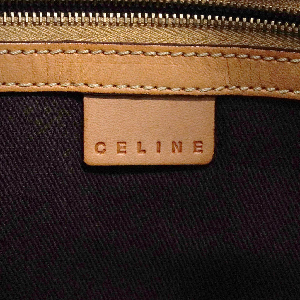 Celine Shoulder Bag Macadam Brown Gold — view 5