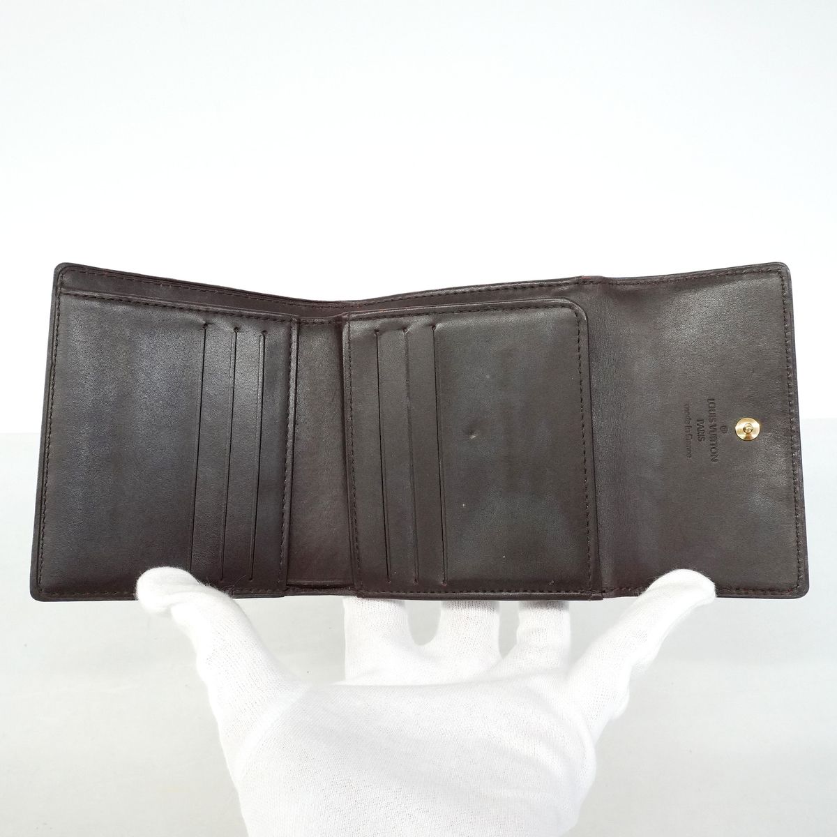 Louis Vuitton Trifold Wallet Vernis Portefeuille Elise Amarante — view 4