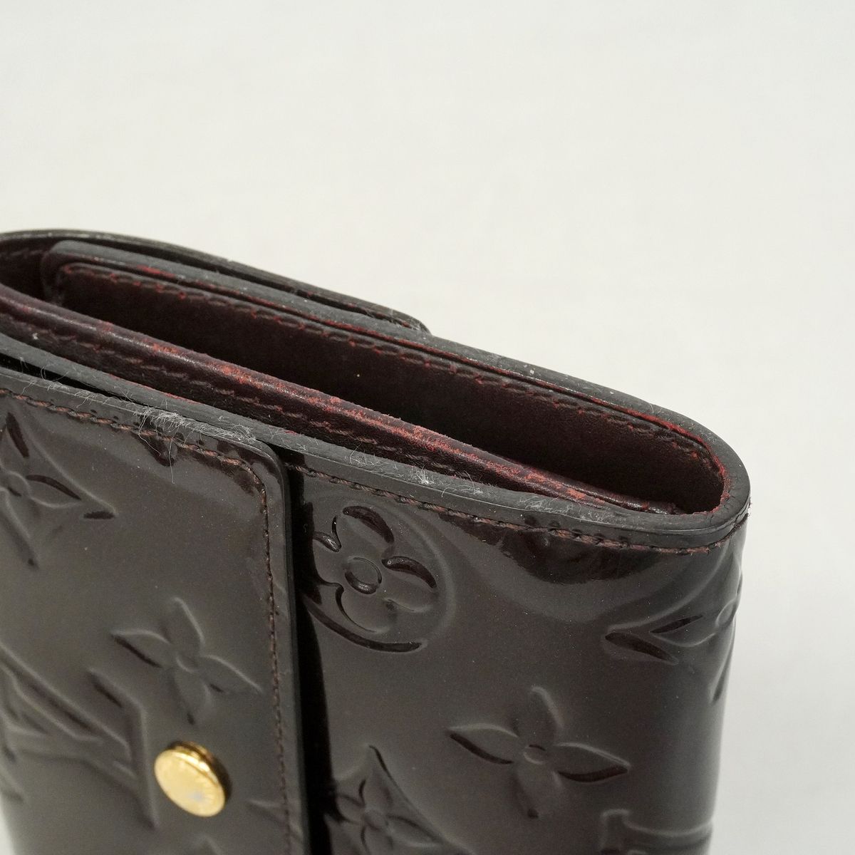 Louis Vuitton Trifold Wallet Vernis Portefeuille Elise Amarante — view 7