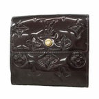 Louis Vuitton Trifold Wallet Vernis Portefeuille Elise Amarante