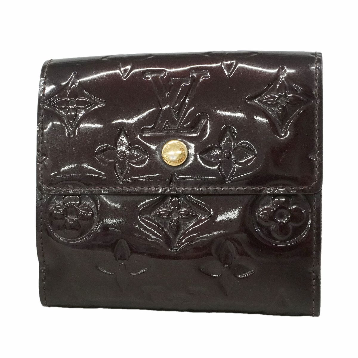 Louis Vuitton Trifold Wallet Vernis Portefeuille Elise Amarante