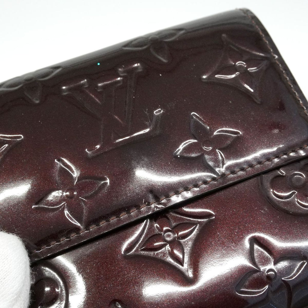 Louis Vuitton Trifold Wallet Vernis Portefeuille Elise Amarante — view 8