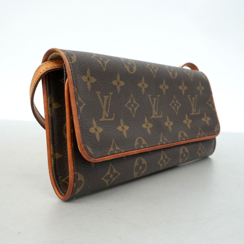 Louis Vuitton Shoulder Bag Monogram Pochette Twin GM Brown — view 2