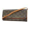 Louis Vuitton Shoulder Bag Monogram Pochette Twin GM Brown