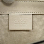 Gucci Shoulder Bag GG Embossed Leather White Silver — view 5